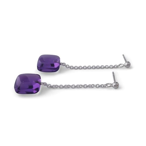 Silver Amethyst Earrings