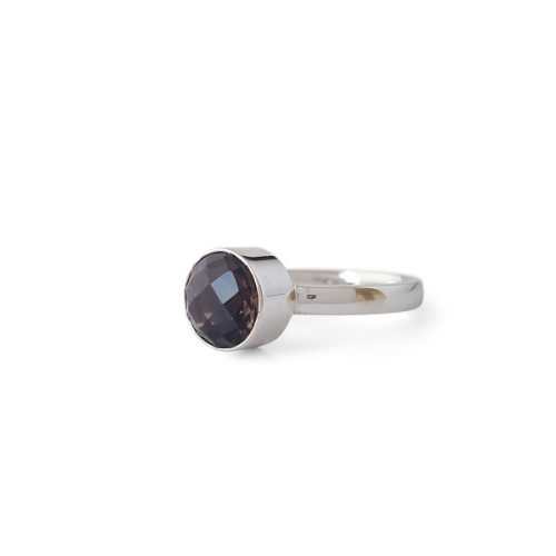 Silver Ring With Smoky Quartz