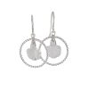 Silver Rhinestone Flower Earrings
