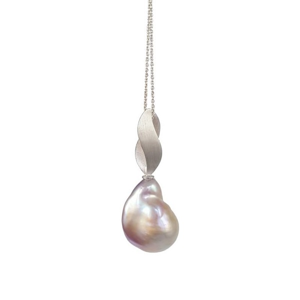 Zilveren Barok Parel Hanger