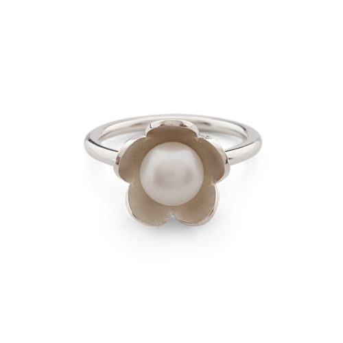 Flower Ring Small Pearl