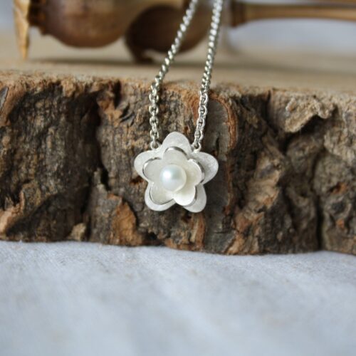  Bloemen Collier Parel Klein