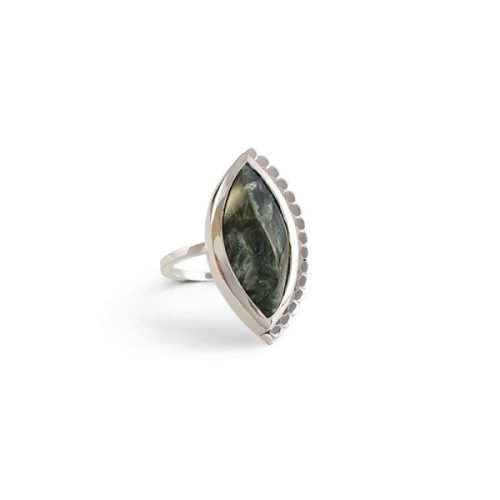 Silver Ring With Seraphinite