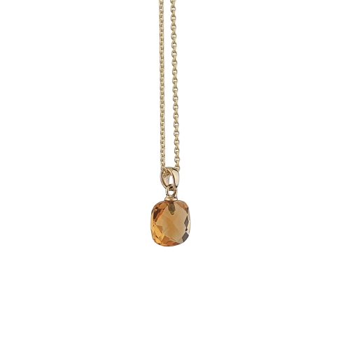 Yellow Gold Citrine Pendant