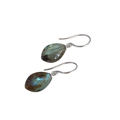 Silver Labradorite Earrings