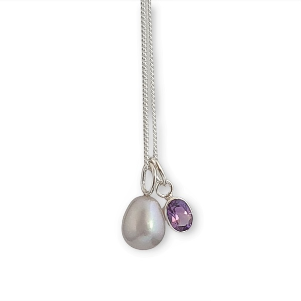 Amethyst And Pearl Necklace