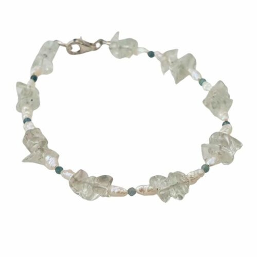 Aquamarine Pearl And Tourmaline Bracelet