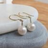 Gold Pearl Earrings Sweet