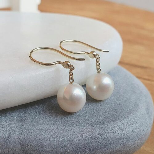 Gold Pearl Earrings Sweet