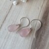 Silver Earrings with Rose Quartz