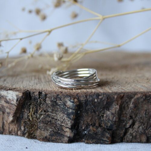 Zilveren Wikkelring Hamerslag