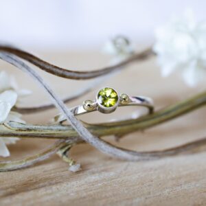 Gele Toermalijn Ring Zilver
