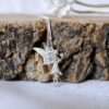 Zilveren Engeltje Hanger met Goud en Diamant