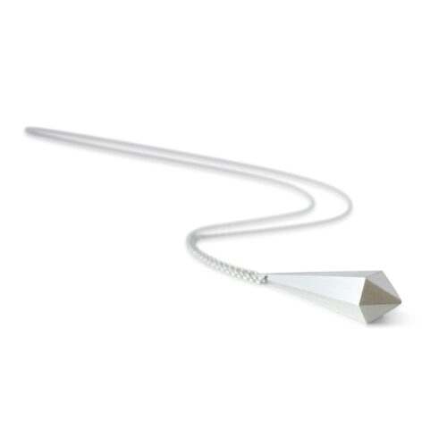 Hexa Collier – Zilveren Statement Ketting met Hexagon Hanger
