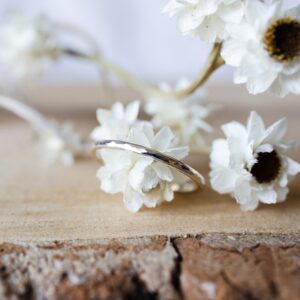 Zilveren Hamerslag Ring Smal