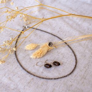 Smoky Elegance – Rookkwarts sieradenset